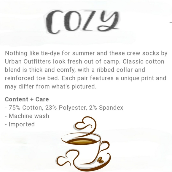 Urban Outfitters tie dye crew socks - Picture 4 of 5